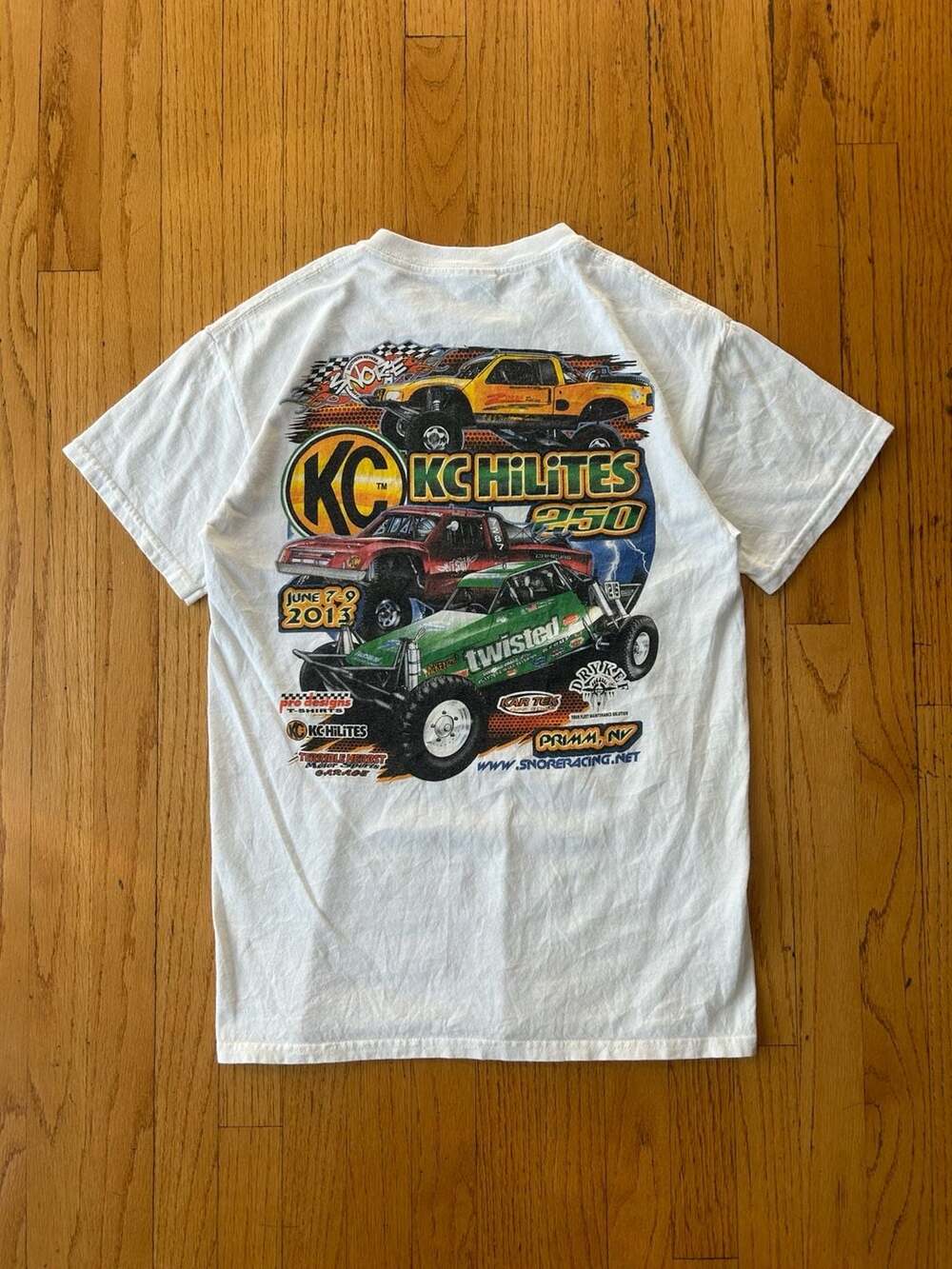 Vintage 2013 KC HiLiTES 250 Primm NV SNORE Off-Road Racing T-Shirt Size Small